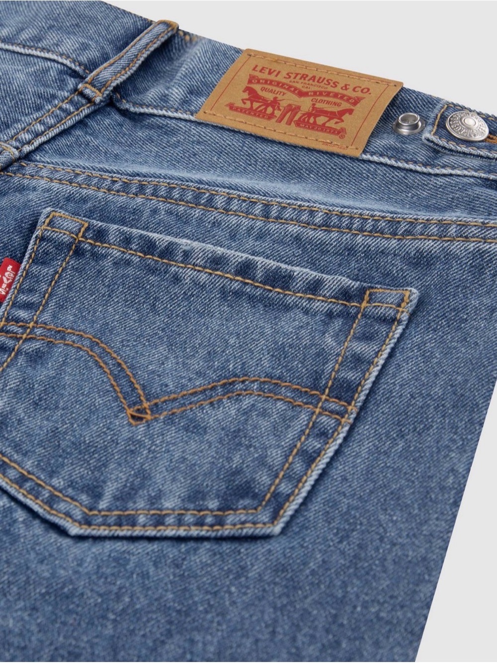 Levi's relaxed wide-leg blue denim jeans - Cinch Baggy - Picture 2 of 6